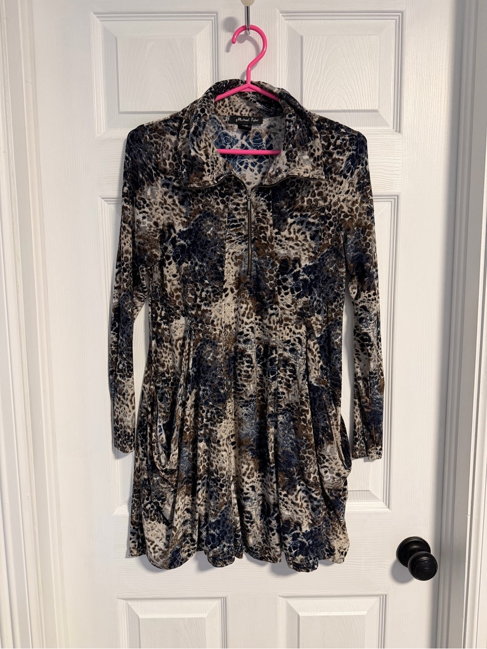 Michael Tyler Animal Print Tunic - Neutral Multi